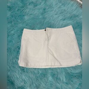 Lilly Pulitzer White Textured Mini Skirt (under shorts)